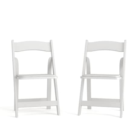Flash Furniture HERCULES Series White Wood Folding Chair with Vinyl Padded Seat, PK2 2-XF-2901-WH-WOOD-GG